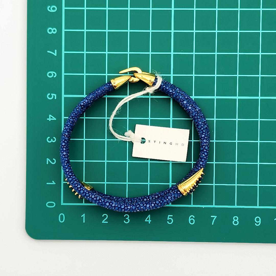 ★STING HD★ ブレスレット 爪 ストーン ブルー ゴールド.