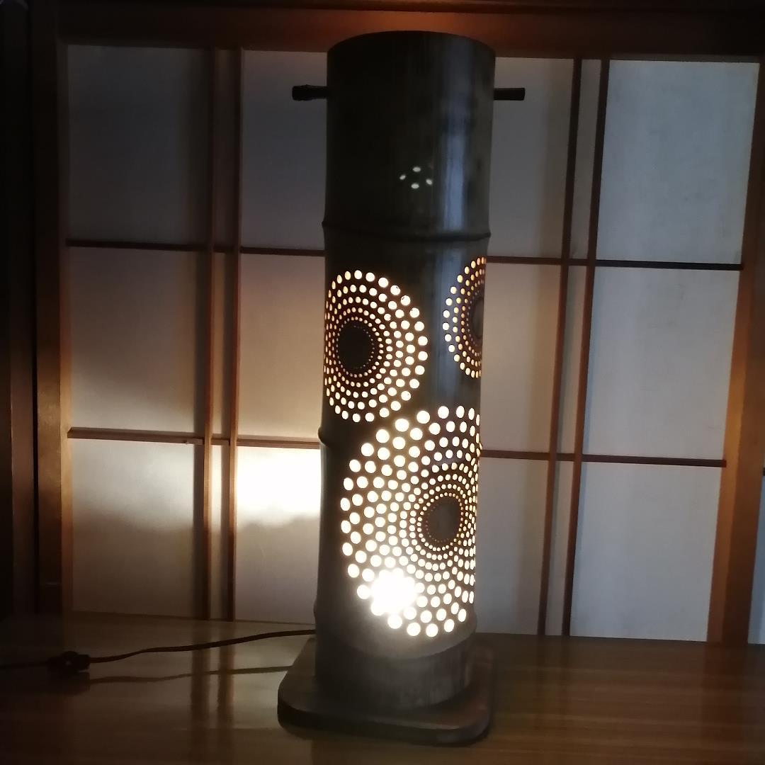 癒し灯火　竹灯籠　No23196 (極太孟宗竹)