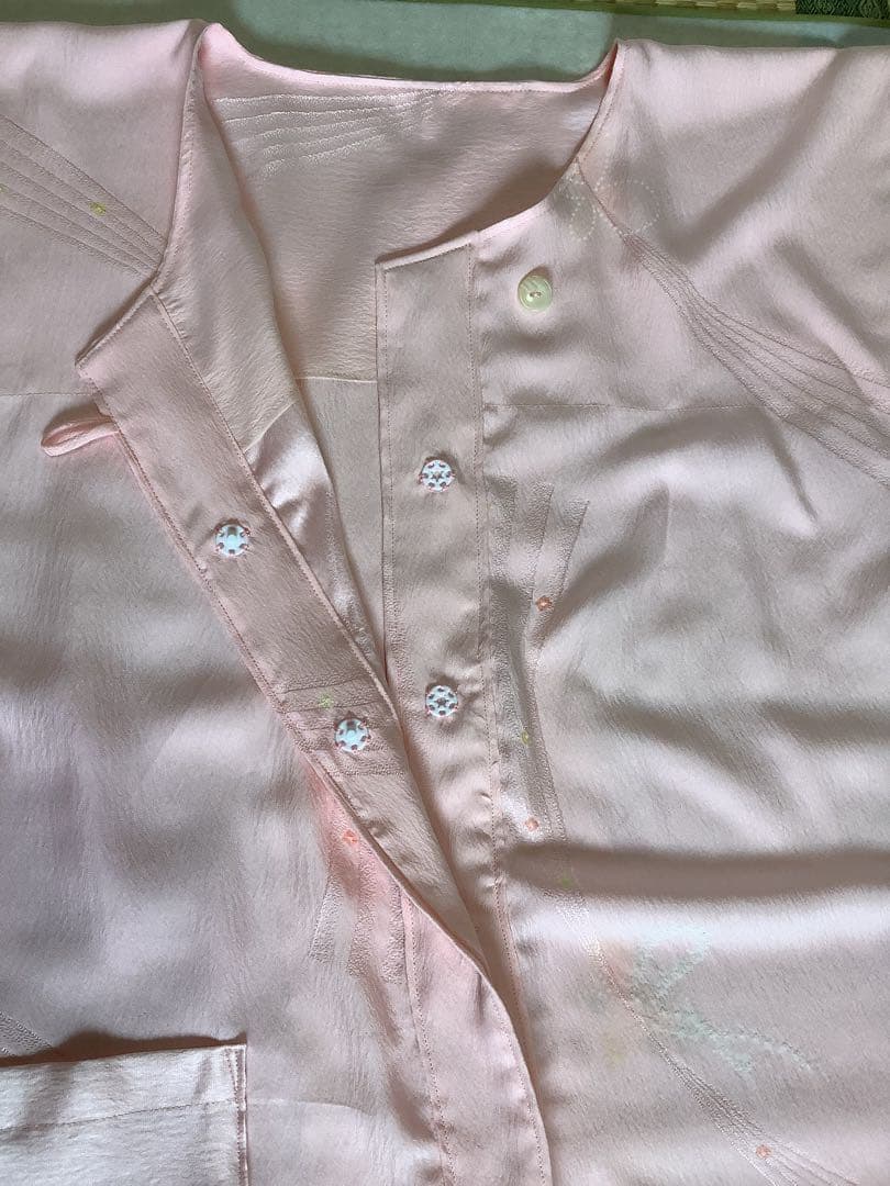 長襦袢反物から仕立てたシルクパジャマ　⑫