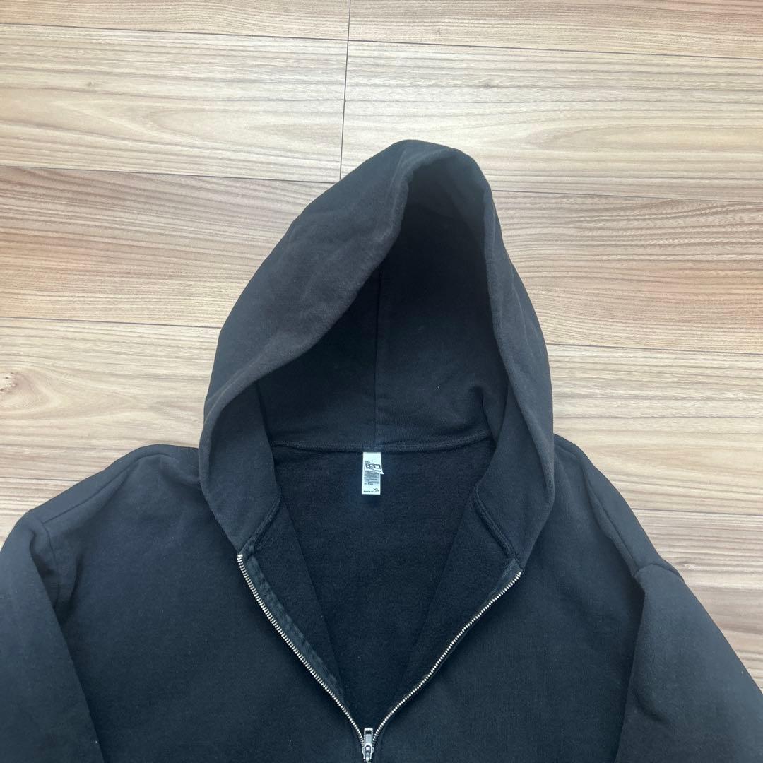 美品　los angels apparel 14oz ジップ パーカー 黒 xl