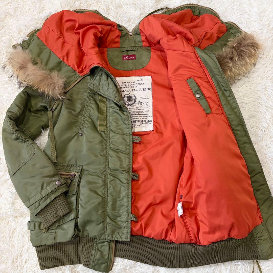 AVIREX N-2B 4way フライトジャケット ミリタリー 製 カーキ L