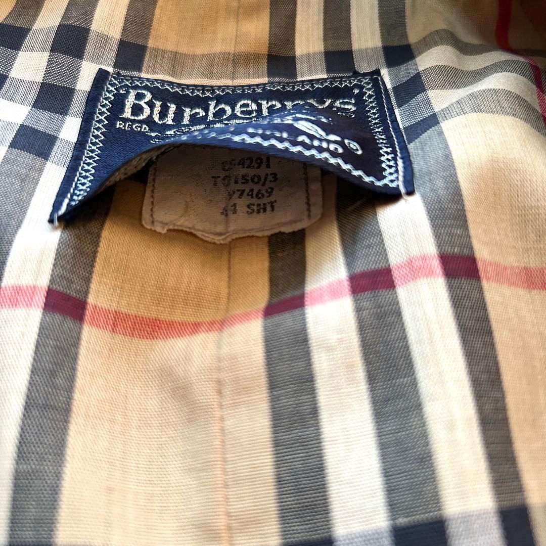 Burberry バーバリー　トレンチコート　ベルト付き　ネイビー　M相当