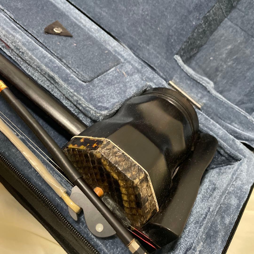 高級 二胡 ねじり 弦楽器 民族楽器 ケース付属