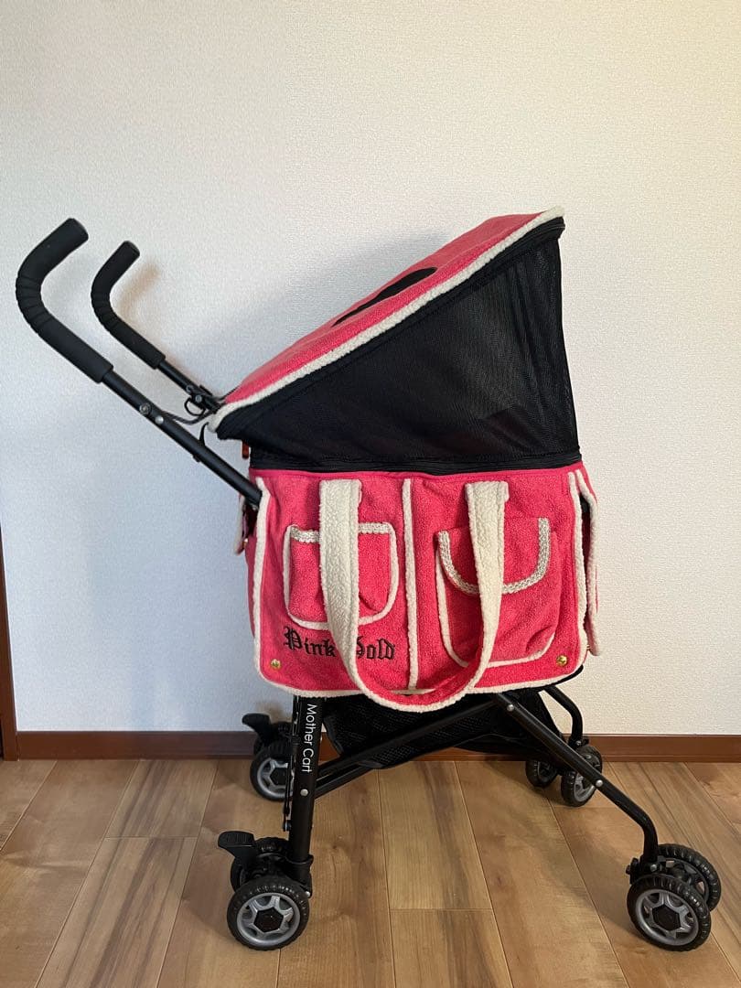 マザーカート ミニバギーパリエロ キャリーカートペットカート ピンクゴールド