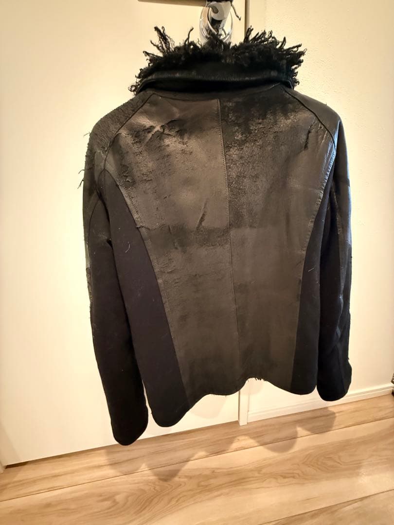 l*x様 FAGASSENT レザーコンビジャンパー