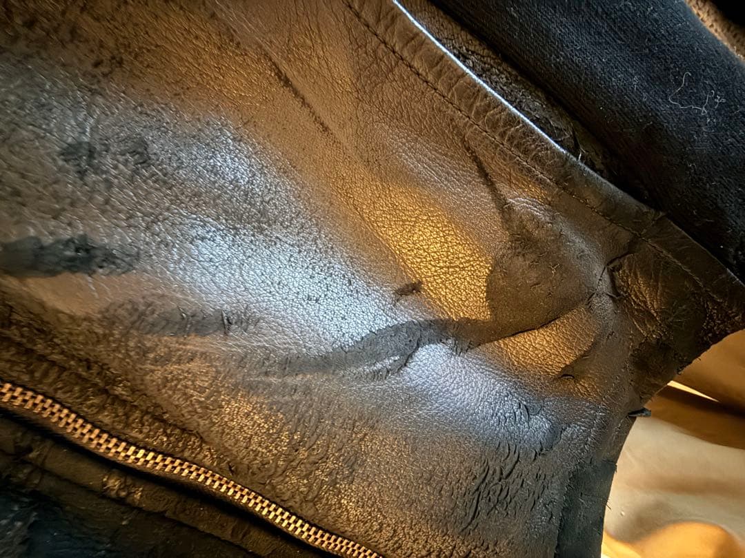 l*x様 FAGASSENT レザーコンビジャンパー