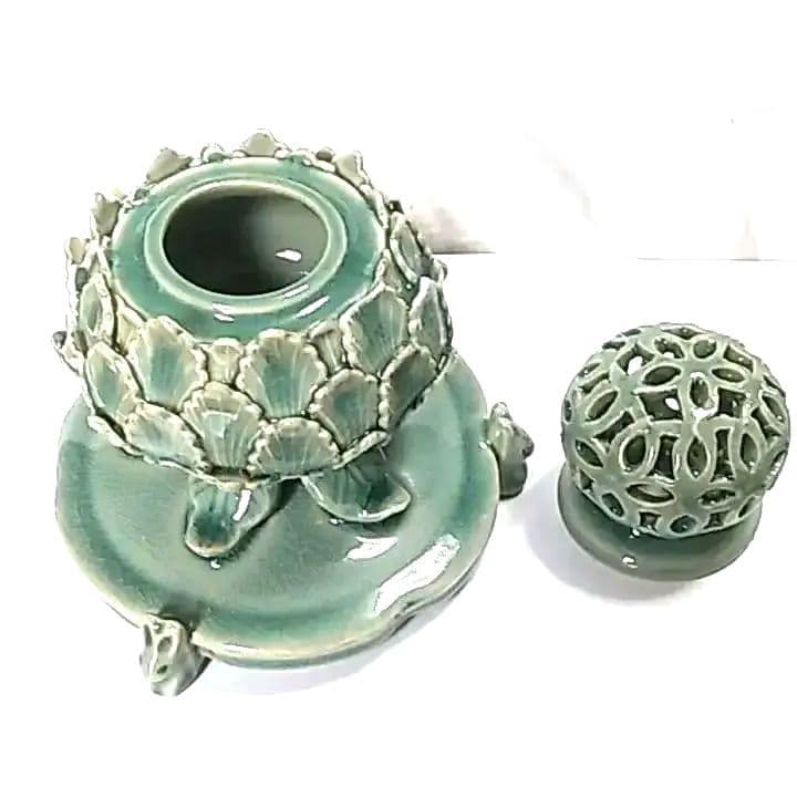 香 炉 高麗青磁 海青 作