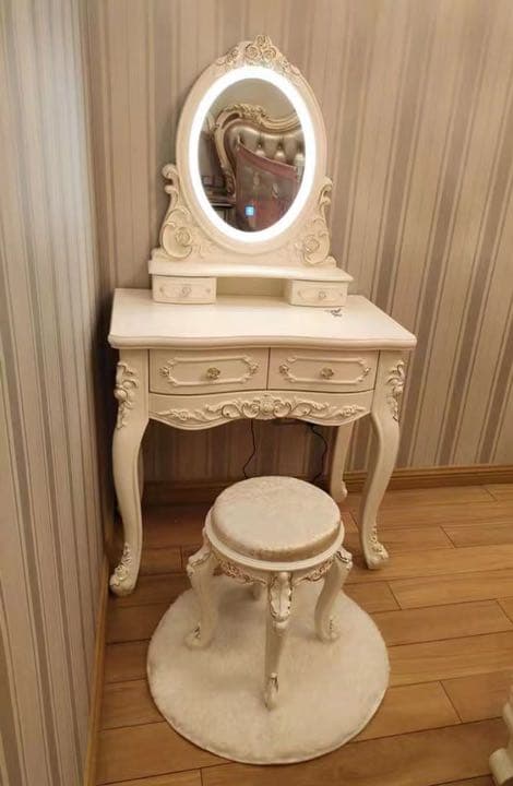 即日発送可能　大人気　北欧風ドレッサースツールライト 60cmセット