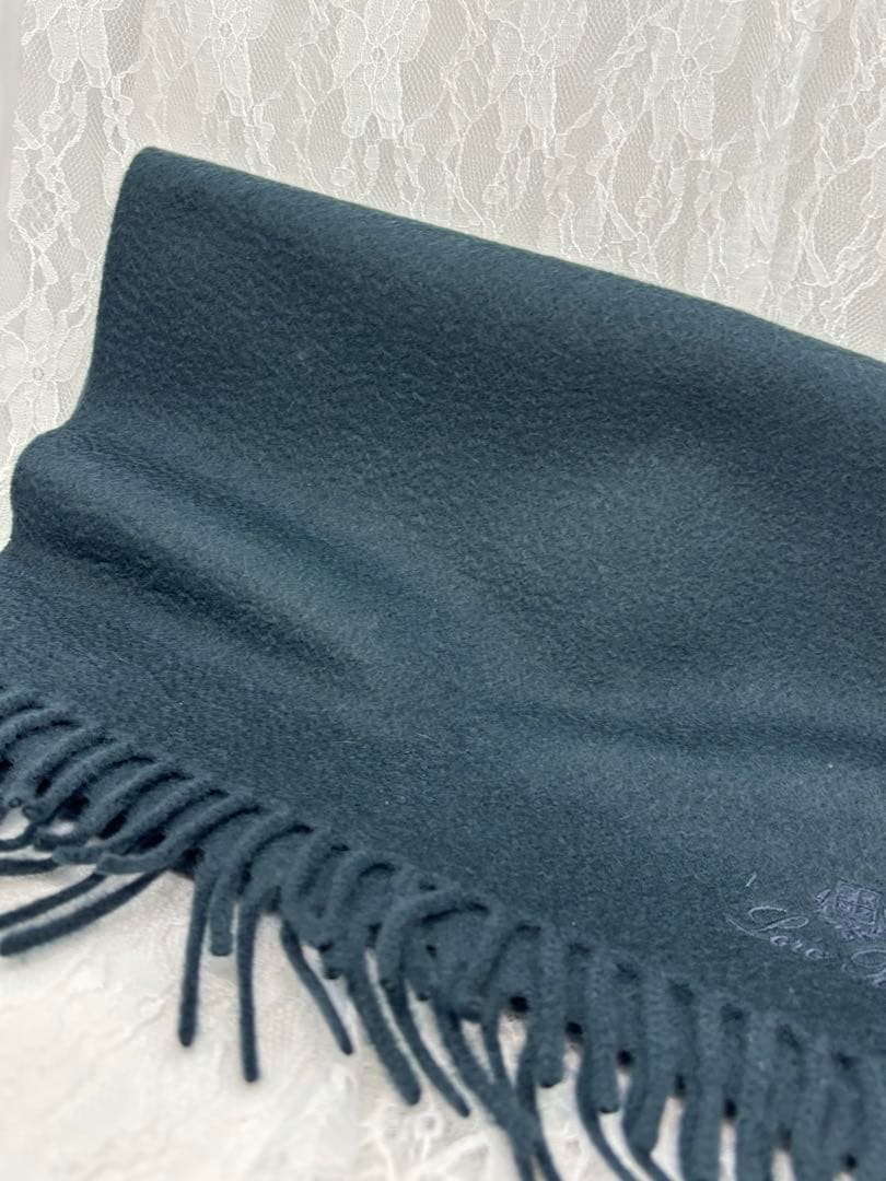 未使用美品Loro Piana ピッコラウニタスカーフカシミヤ グリーングレー