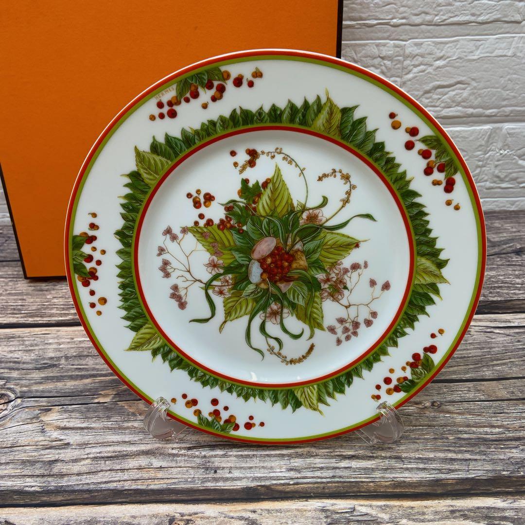 【美品】HERMES エルメスプレート　ピタゴラスの庭　22.5cm