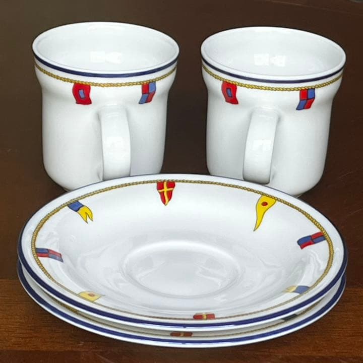 【美品】リチャードジノリ★クリッパー★デミタスC/S ペア
