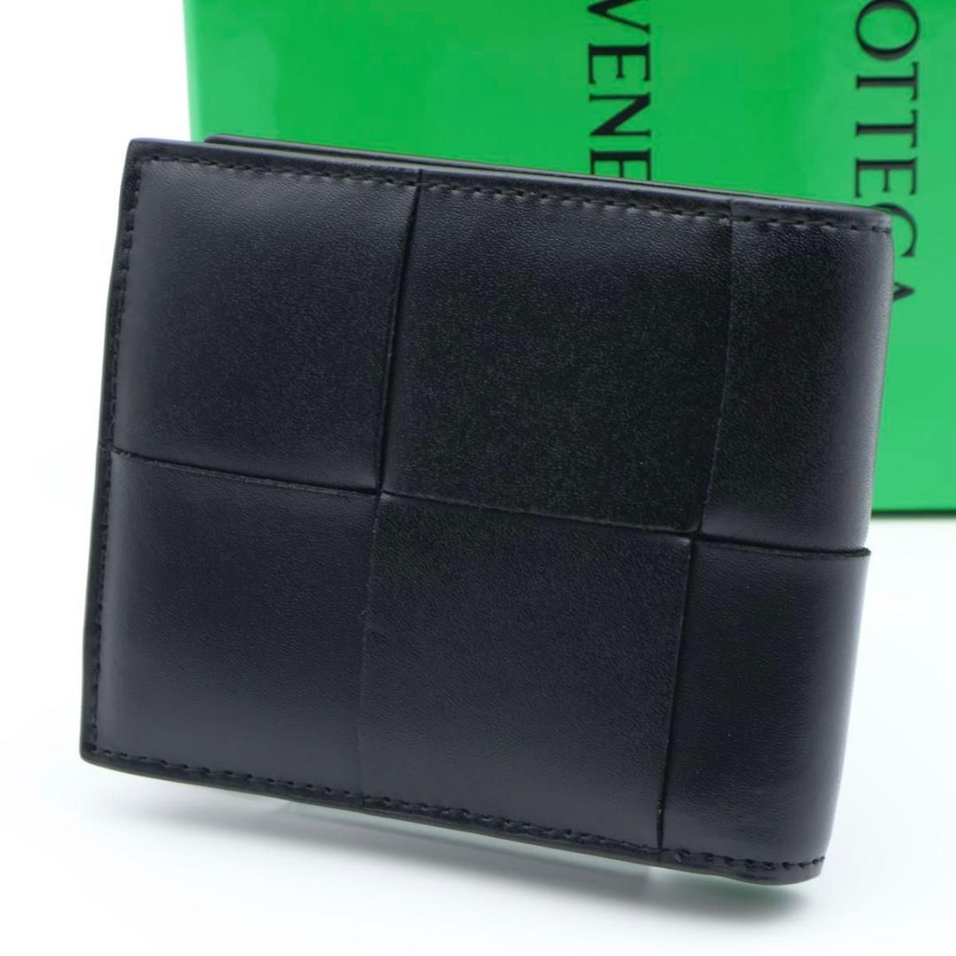 【超極美品】BOTTEGAVENETA ICチップ 二つ折り財布　カセット　黒