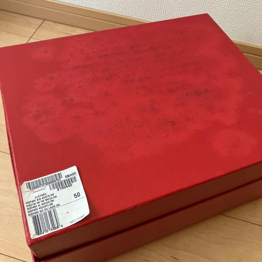 【未使用】BaccaratチータCheetahフィギュリン5kgクリアクリスタル