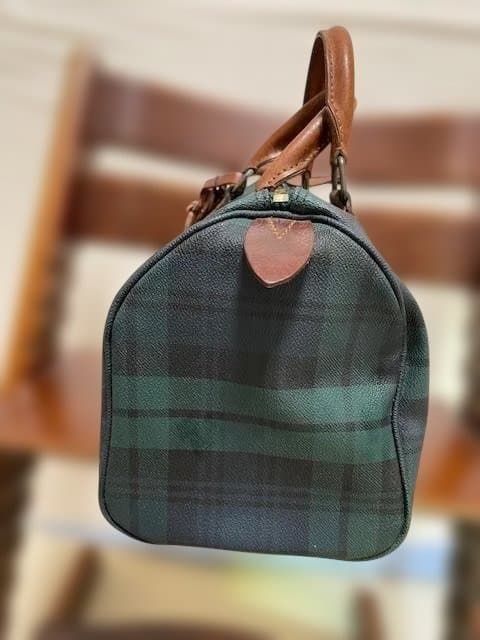 チェック柄ボストンバッグ