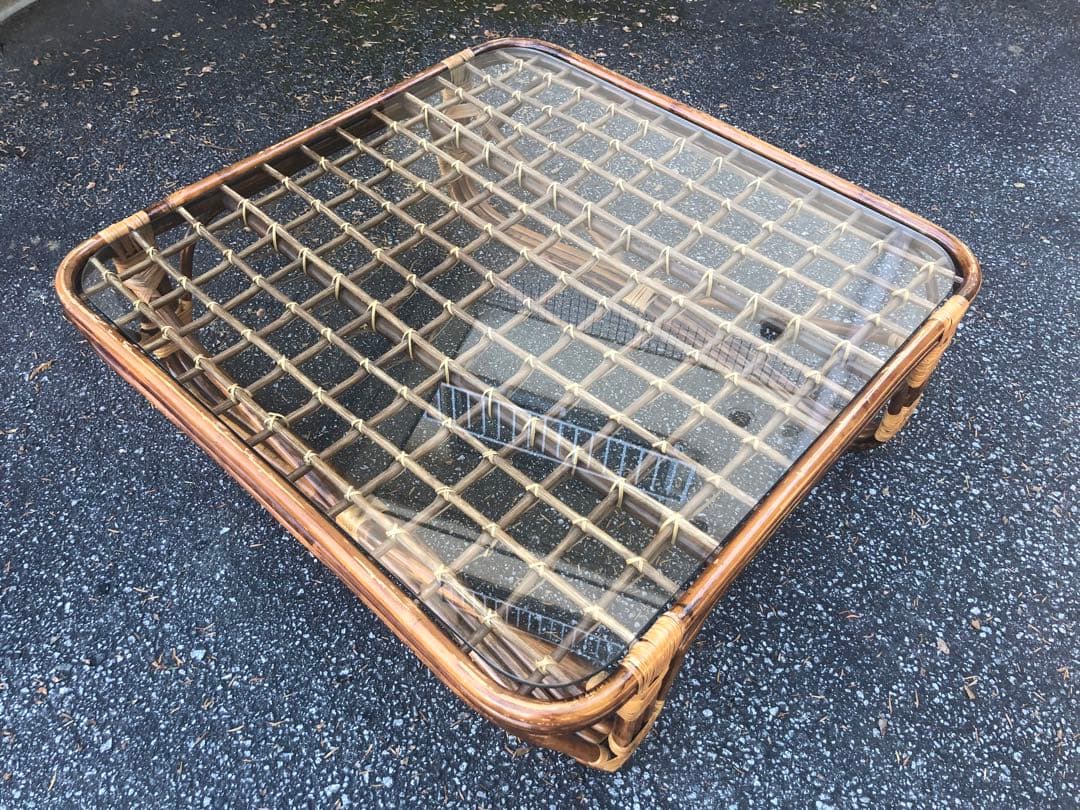 【期間限定出品】ヴィンテージ 籐　ラタンテーブル　※送料込