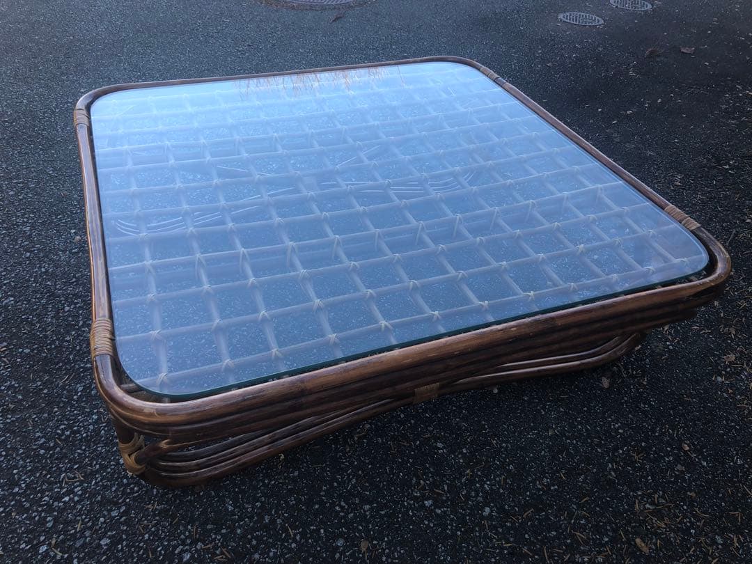 【期間限定出品】ヴィンテージ 籐　ラタンテーブル　※送料込