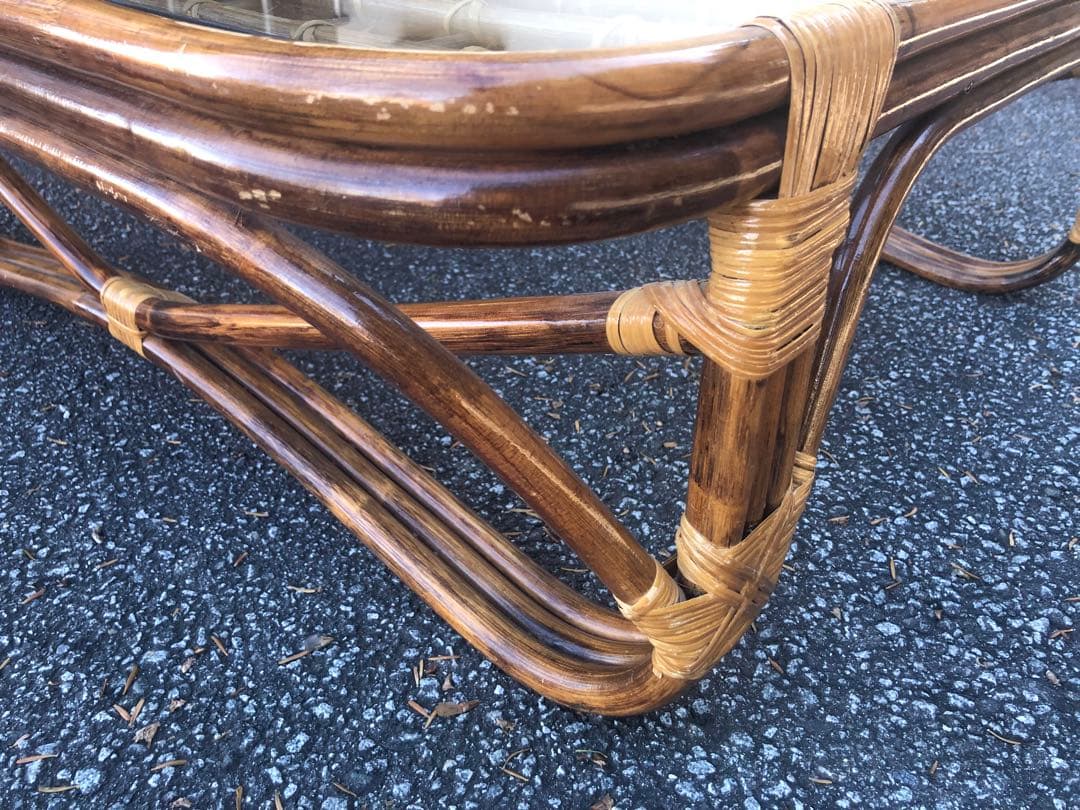 【期間限定出品】ヴィンテージ 籐　ラタンテーブル　※送料込