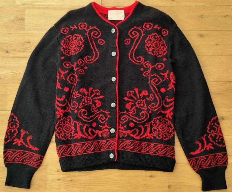 PENDLETON ペンドルトン 70's カーディガン M 黒/赤 アメリカ製