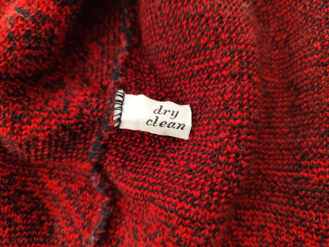PENDLETON ペンドルトン 70's カーディガン M 黒/赤 アメリカ製