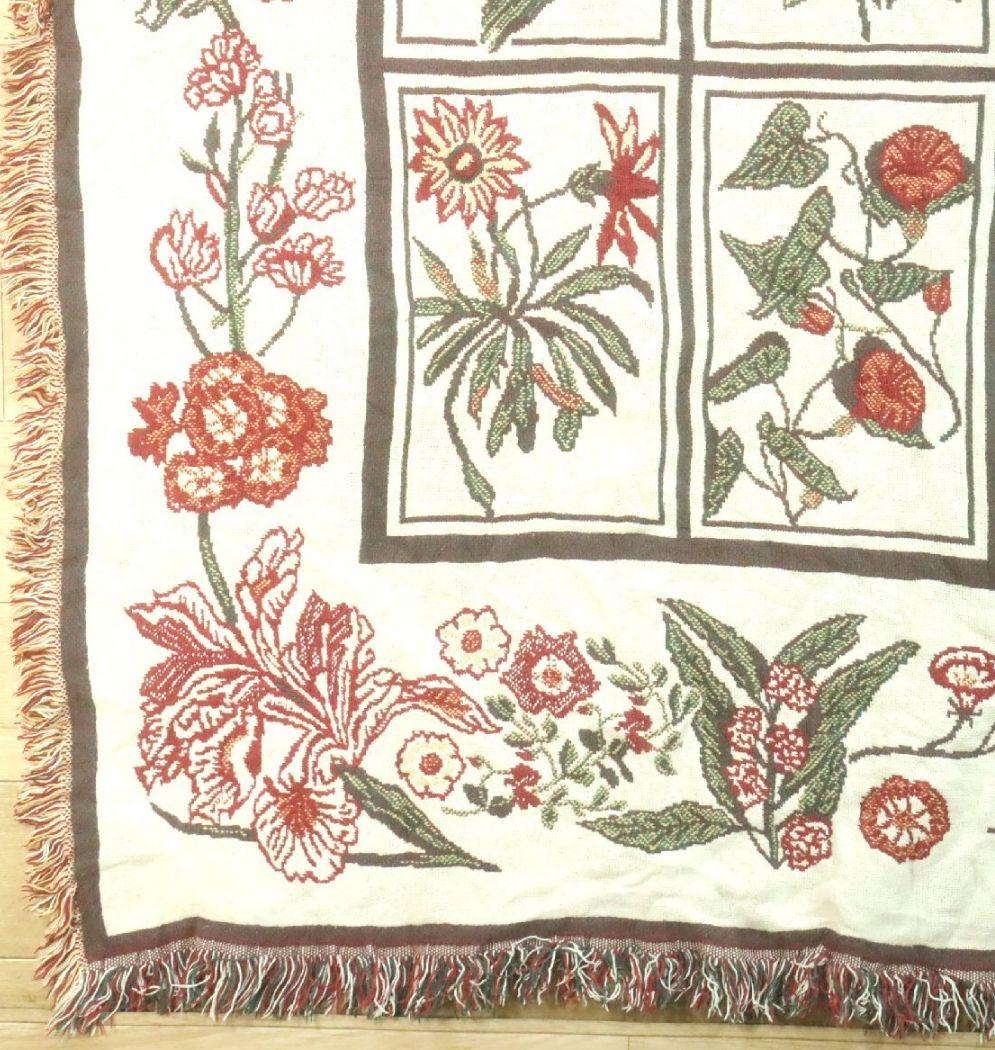 ボタニカル フラワー ラグ タペストリー