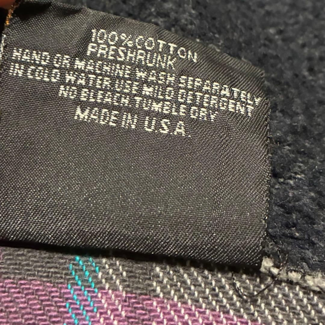 90S USA製 Vintage フランネルシャツ フード付 レイヤード