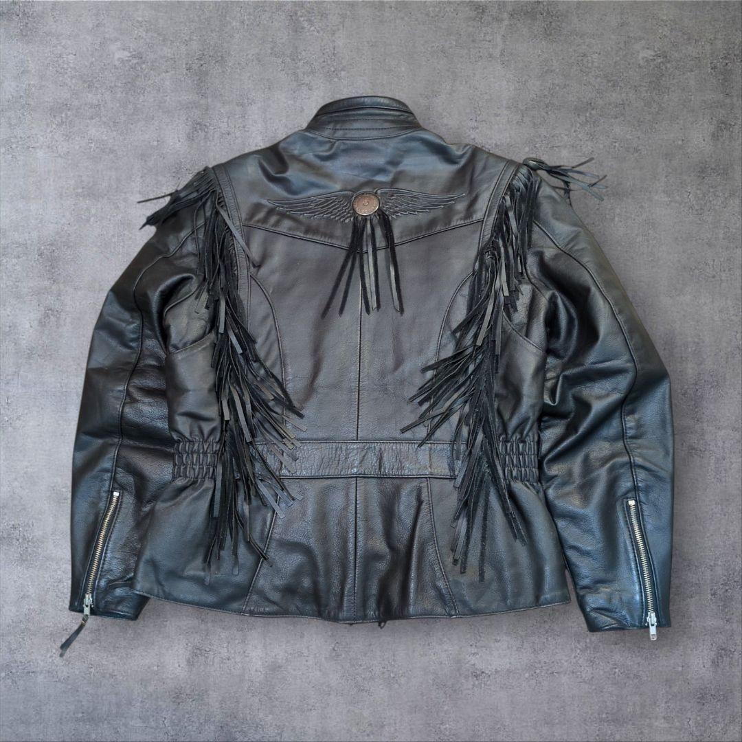 ハーレーダビッドソン ウイリーGモデル USA製 レザージャケット 本革 黒 L
