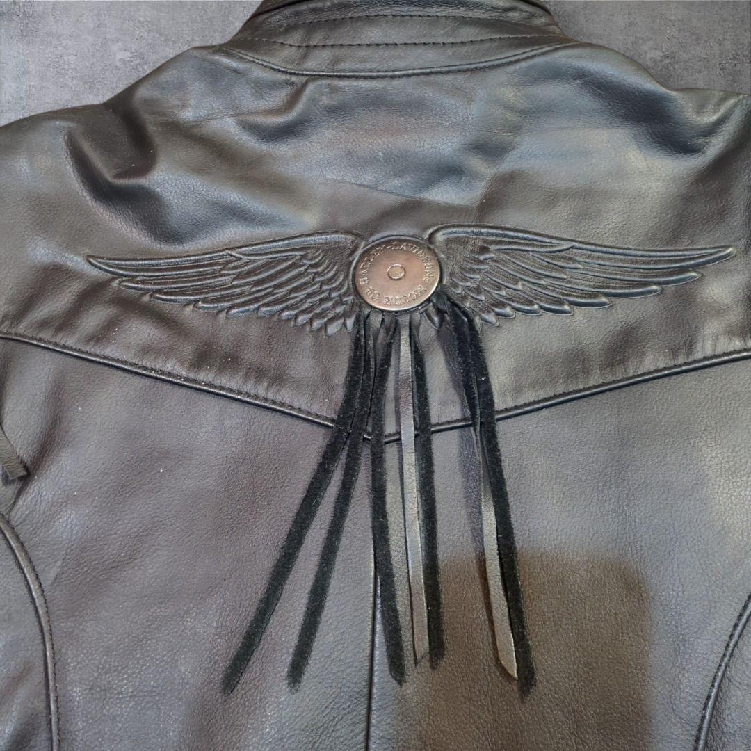 ハーレーダビッドソン ウイリーGモデル USA製 レザージャケット 本革 黒 L