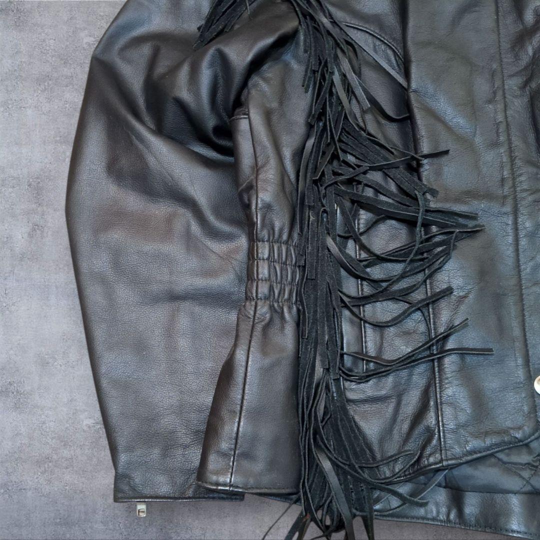 ハーレーダビッドソン ウイリーGモデル USA製 レザージャケット 本革 黒 L