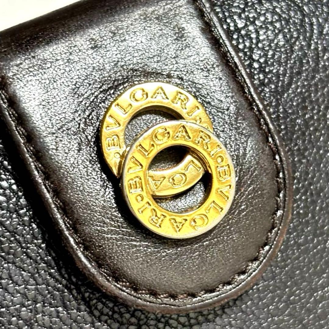 ✨美品✨BVLGARI ブルガリ 折財布　グレインレザー　ゼロワン　シリアルあり