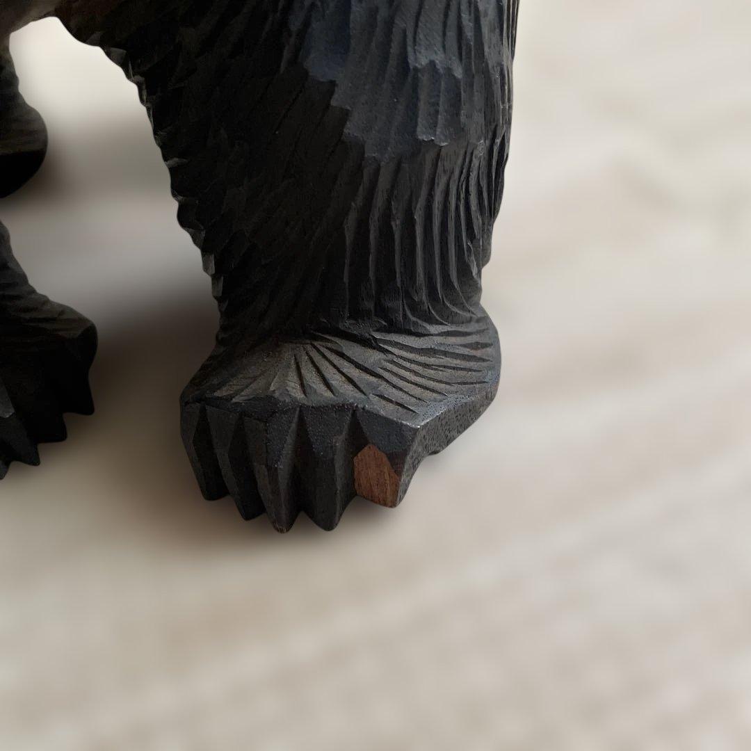 熊　木彫り　八雲　やくも　木歩作　彫刻 工芸品