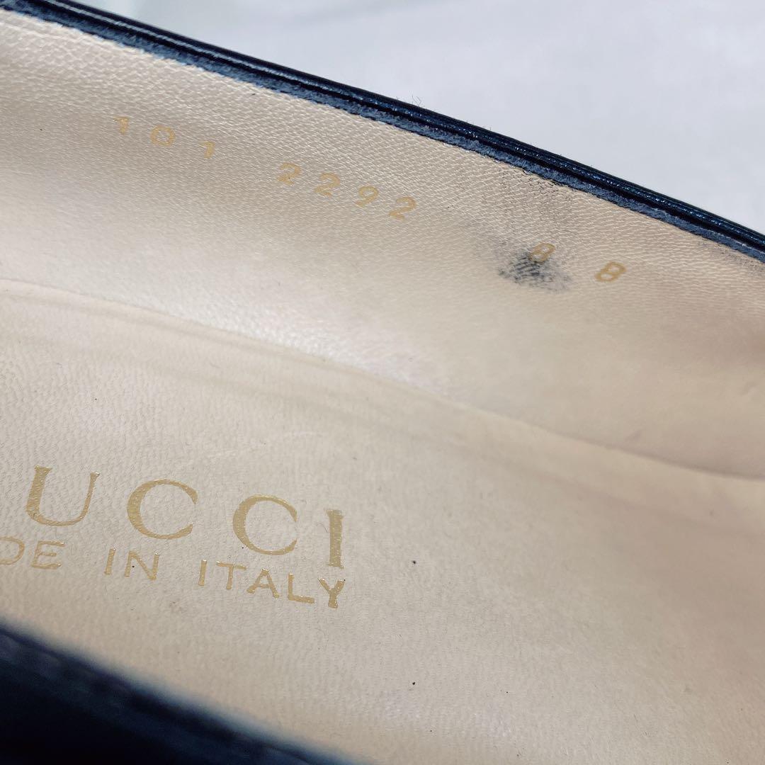 グッチ GUCCI ホースビット エナメル パンプス 8B 25cm相当