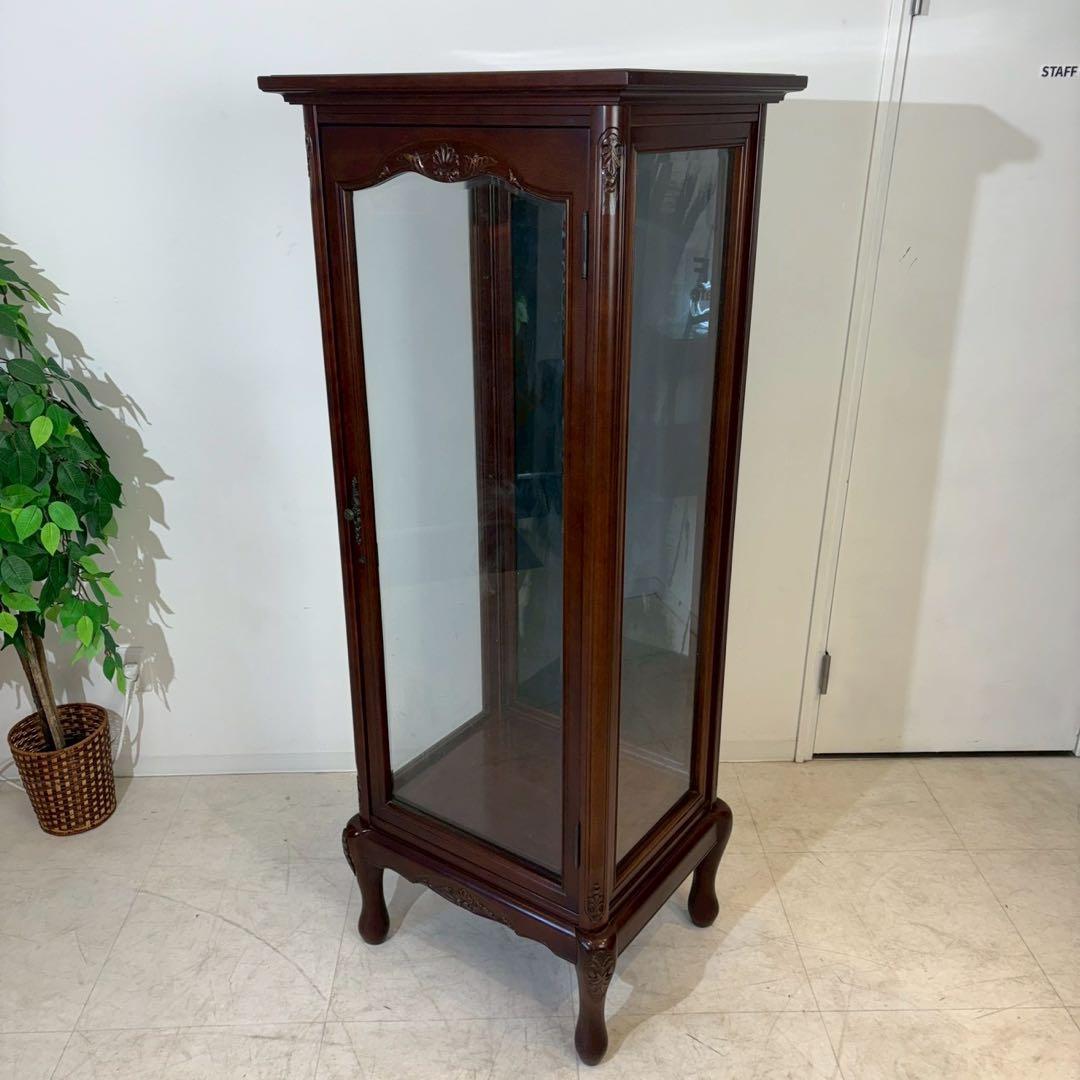 縦型 キュリオケース　ガラスケース ショーケース 飾り棚 ディスプレイ棚