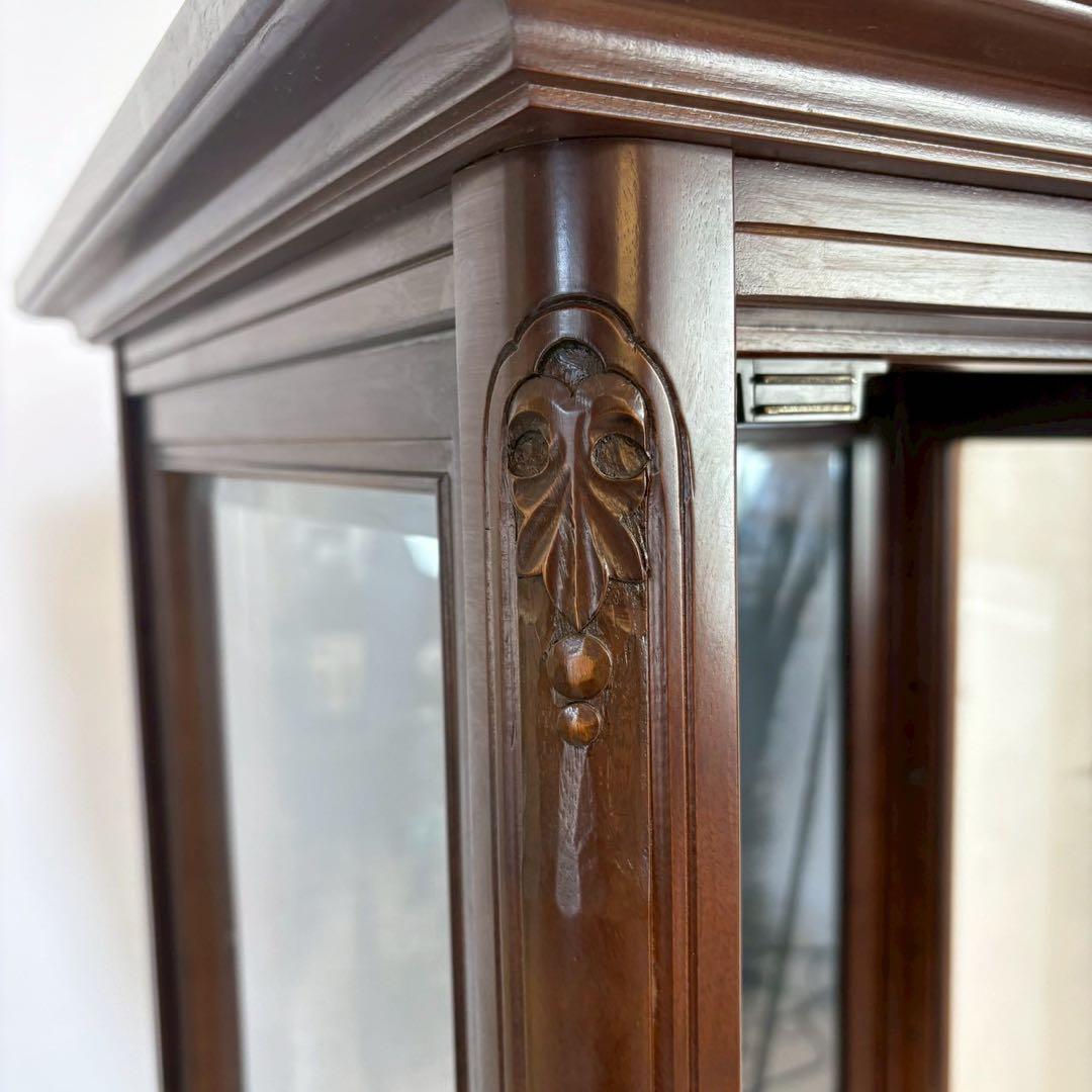 縦型 キュリオケース　ガラスケース ショーケース 飾り棚 ディスプレイ棚