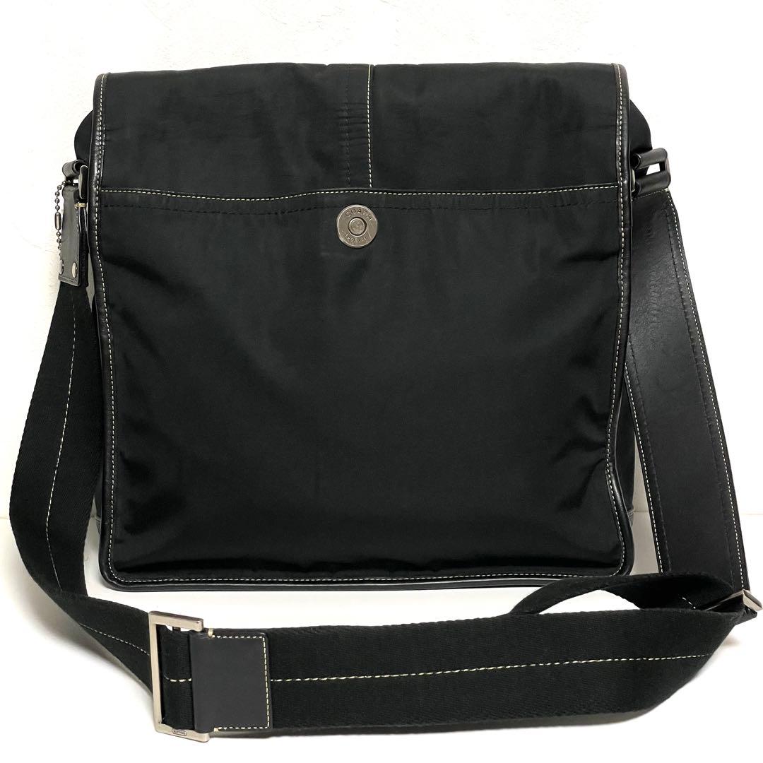 ✨極美品✨COACH コーチ メッセンジャーバッグ 斜め掛け ナイロン×レザー