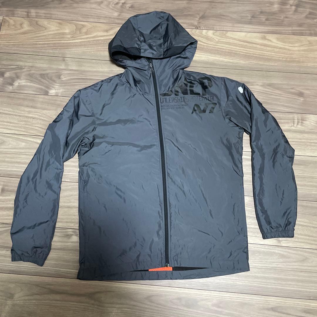 アシックス ウィンドブレーカー 上下セット ダークグレー L