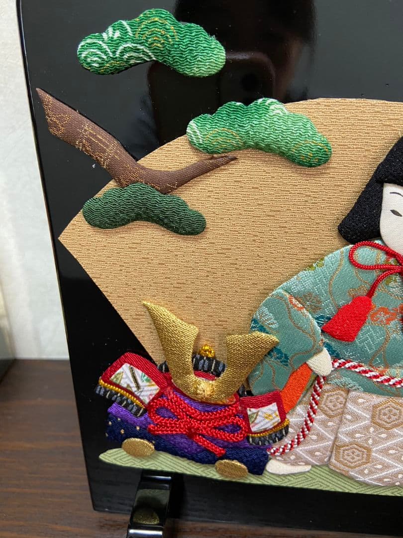 さくらほりきり　衝立押絵　お節句