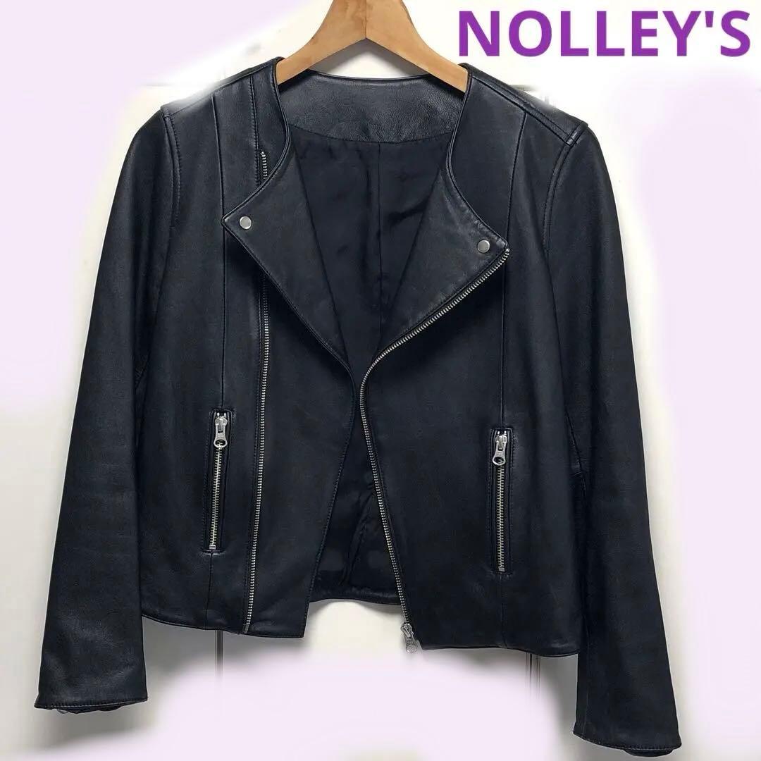 こにゃら 様用【NOLLEY'S 】ラムレザー　ライダースジャケット　黒