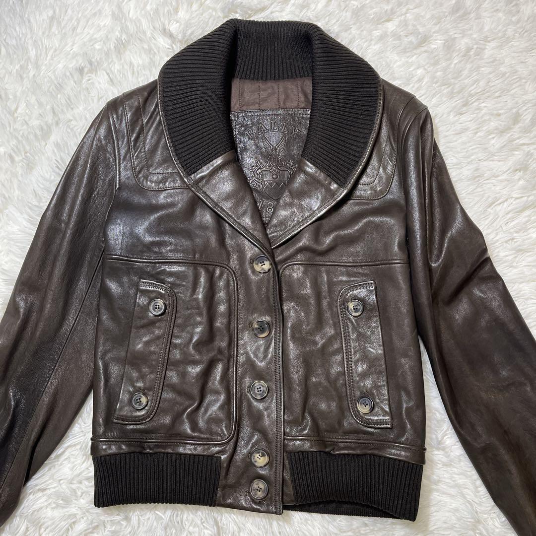 バリー　レザージャケット　本革　ラムレザー　ブラウン　L相当