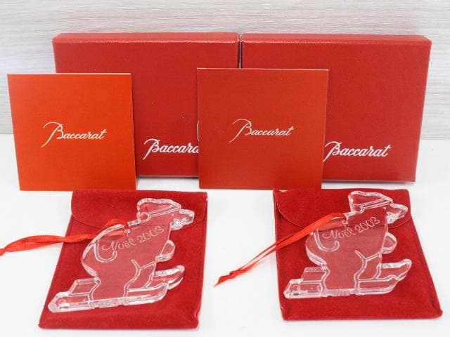 ◇美品 Baccarat 2003年 noel オーナメント スキーベア