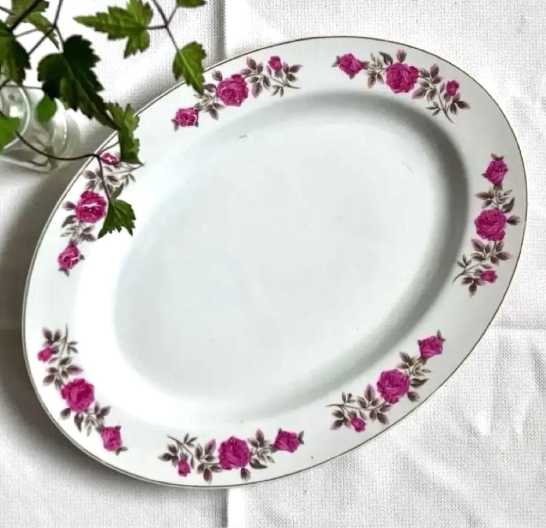 ✅アンティーク✅オーバルプレート（楕円形）イギリスかフランス