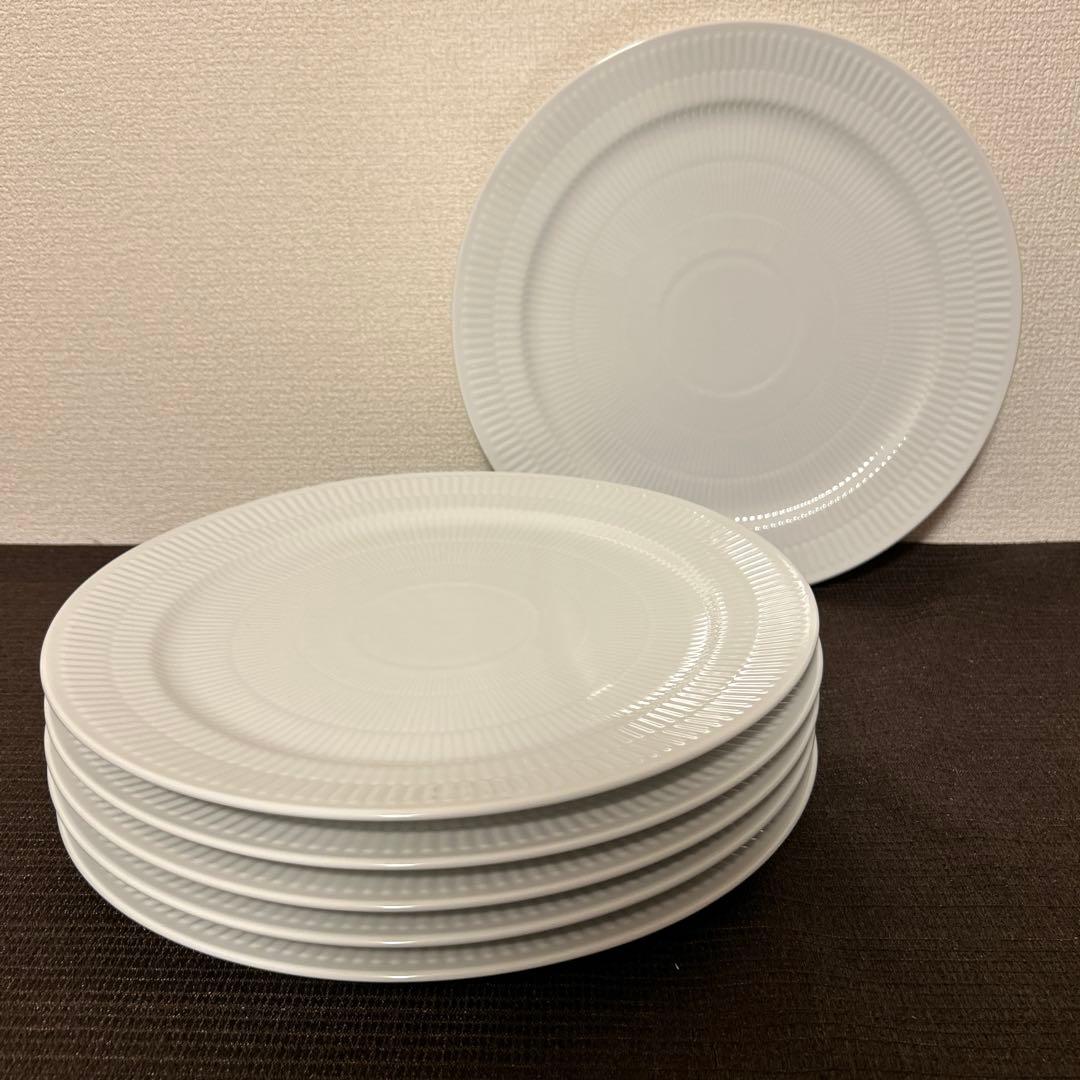 ロイヤルコペンハーゲン　ホワイトフルーテッド　ディナープレート　31cm