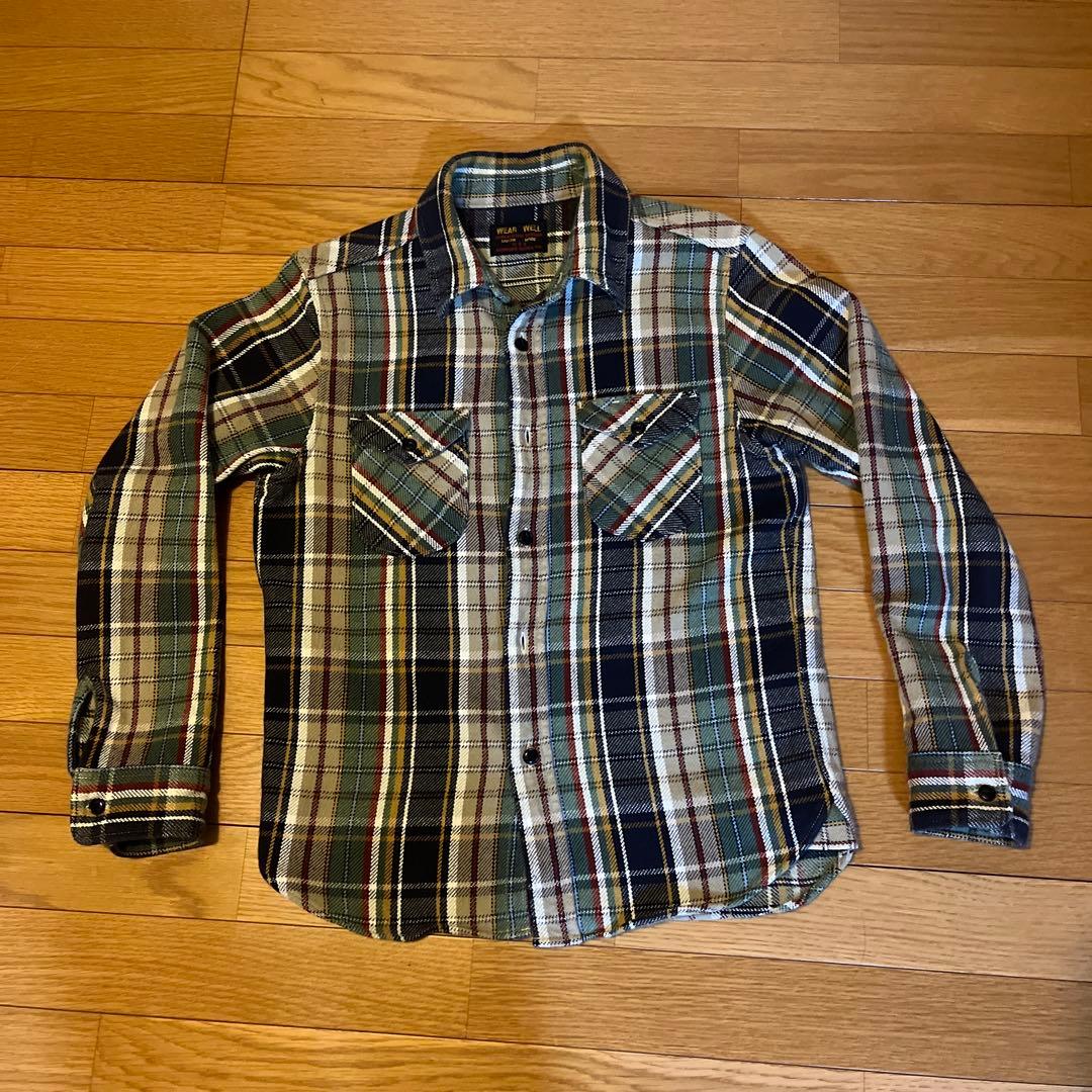 ウエスWEAR WELL チェック柄ネルシャツ