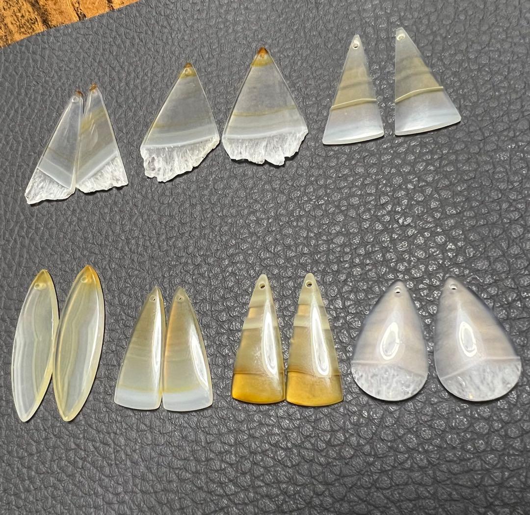 アイリスアゲート　数種類　14kgfピアス