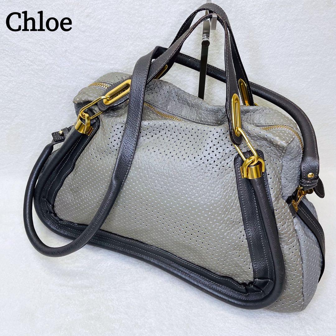 希少Chloe クロエ 2way パラティ ショルダーバッグ パンチング Y2K