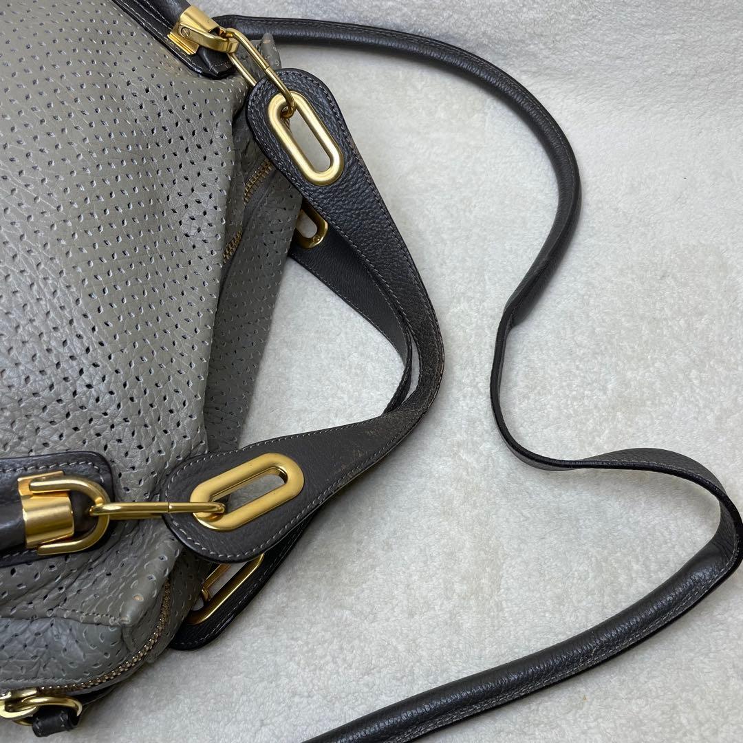 希少Chloe クロエ 2way パラティ ショルダーバッグ パンチング Y2K