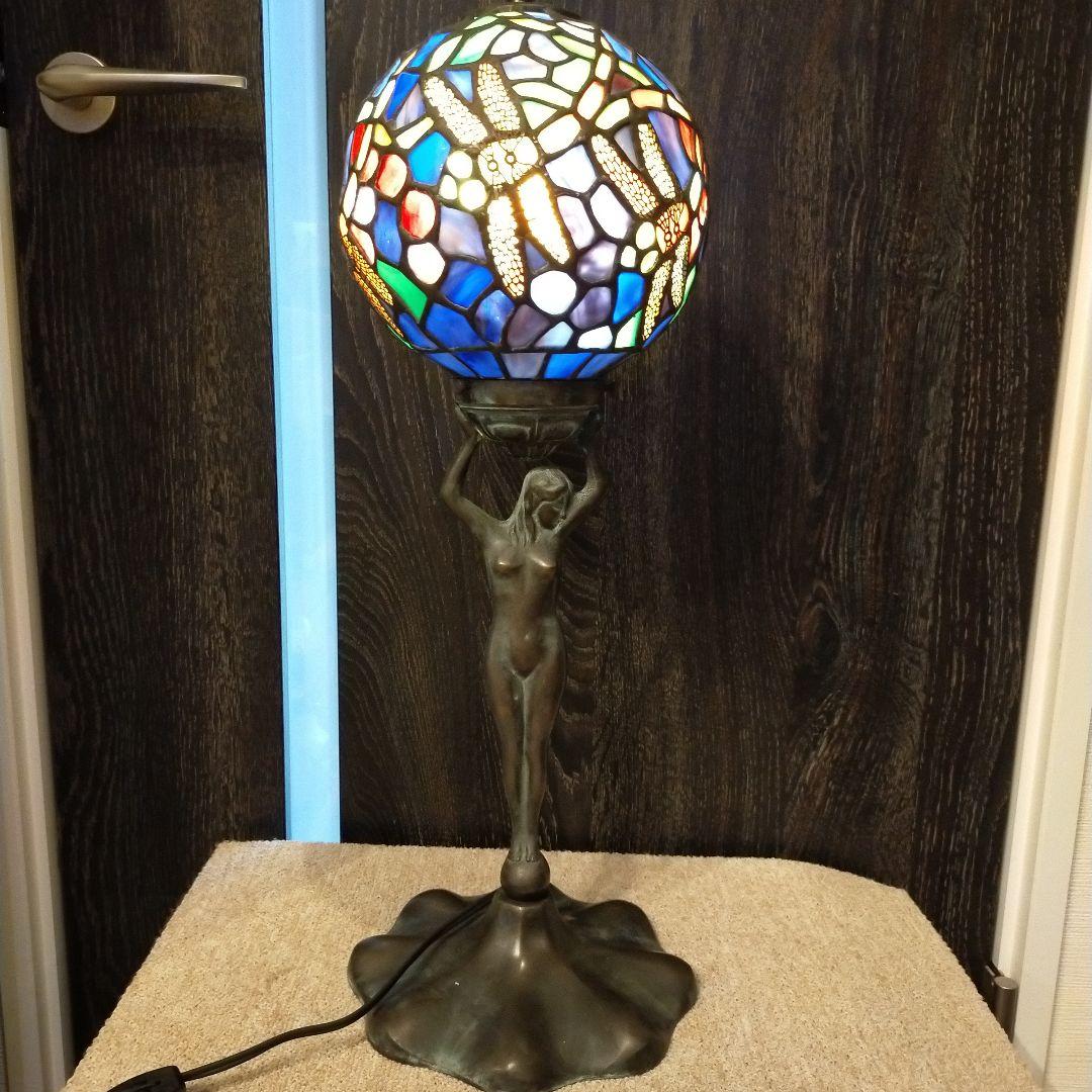 524 ステンドグラス球体ランプ