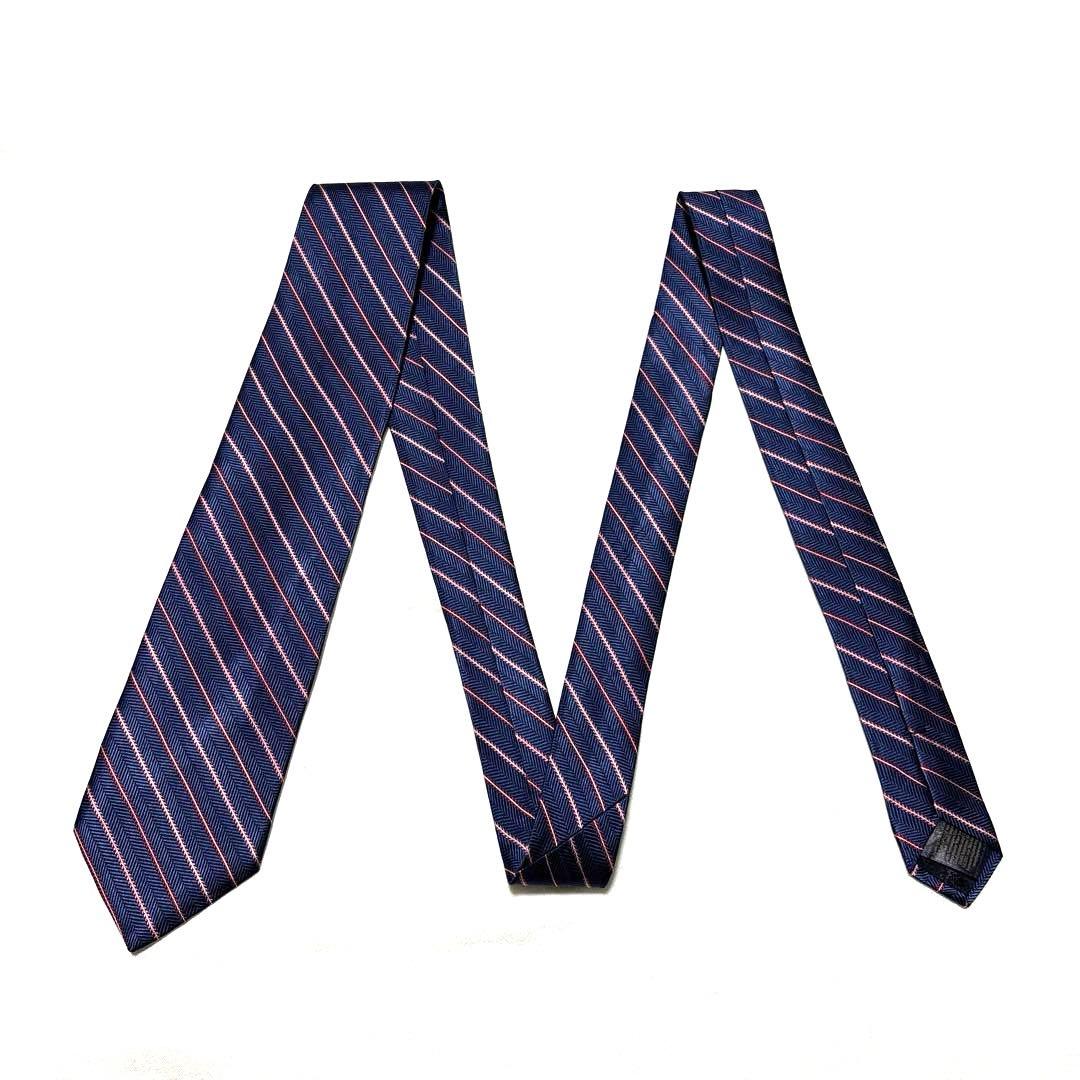 新品タグ付　ブルックスブラザーズ　ネクタイ　ネイビー　ストライプ　USAタグ