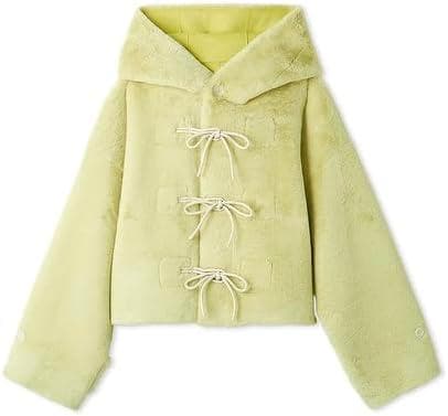 タグ付 FURFUR ファーファー リボン ショート ダッフル コート LIME