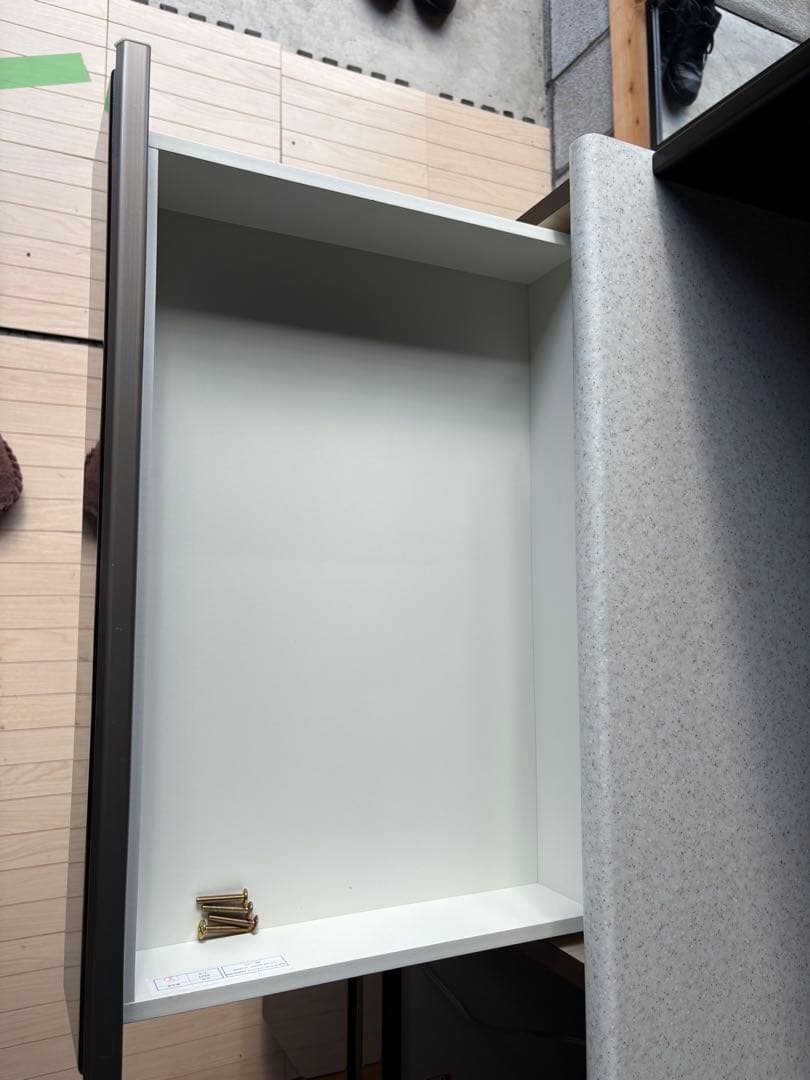 【引取or直配送】美品　キッチンボード (アルミナ2 100KB DBR)