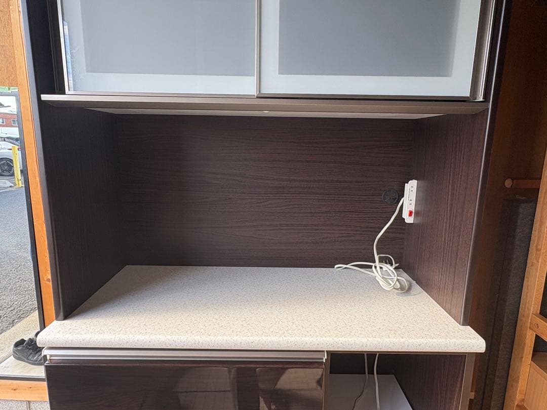 【引取or直配送】美品　キッチンボード (アルミナ2 100KB DBR)